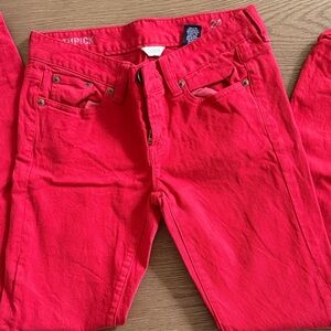 J. Crew Bold Red Denim Pants